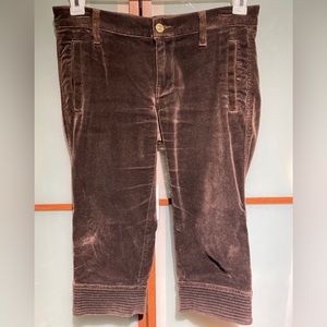 7 For All Mankind Velvet Capri Riding Pants Size 27